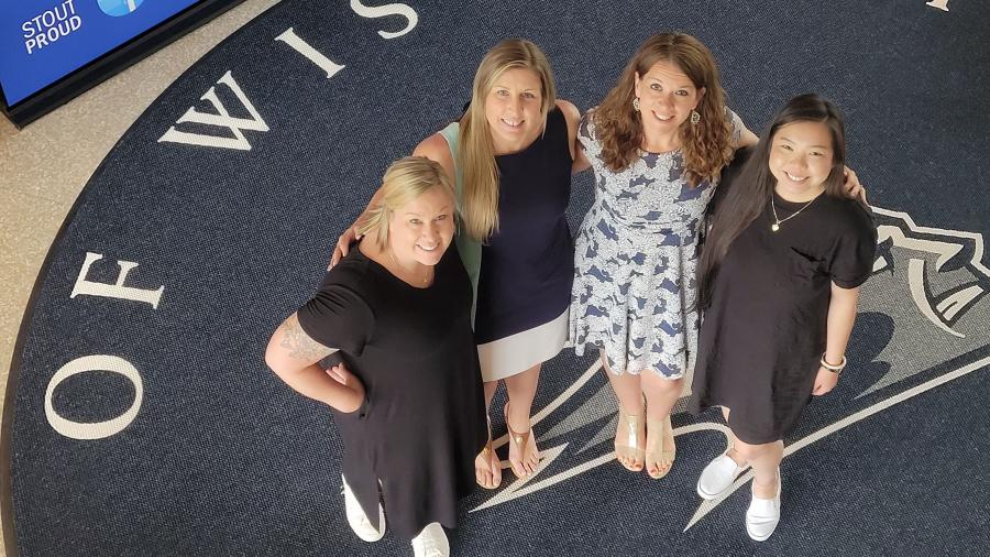 Admissions team members Jeanie Albicht, Joan Ebnet, Lacey Seefeldt and Nou Lor.