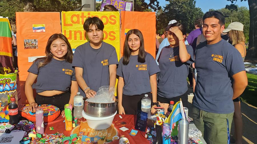 Members of the board of Latinos Unidos, a UW-Stout student organization, include from left, Ciomara Tomas, Jonathan Romero, Abigail Luna, Maria Escobar and Alejandro Calixto Martinez.