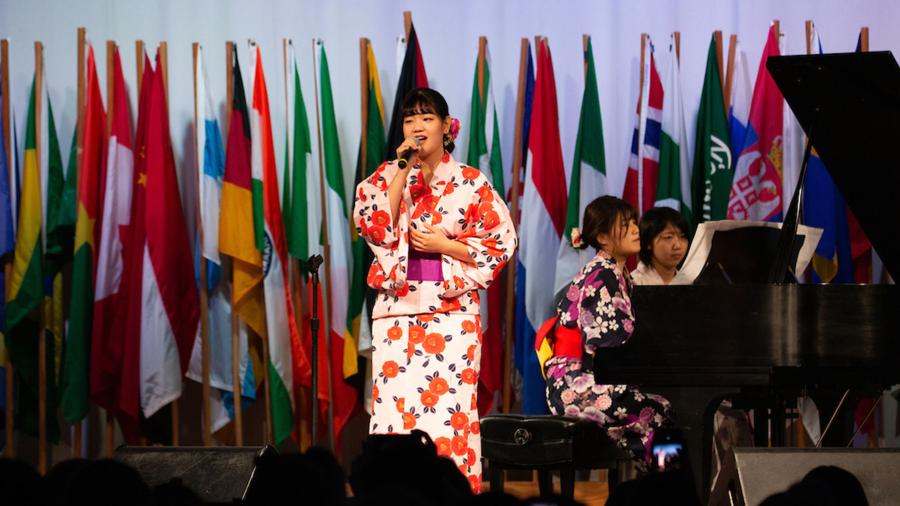International Night, student musical presentation