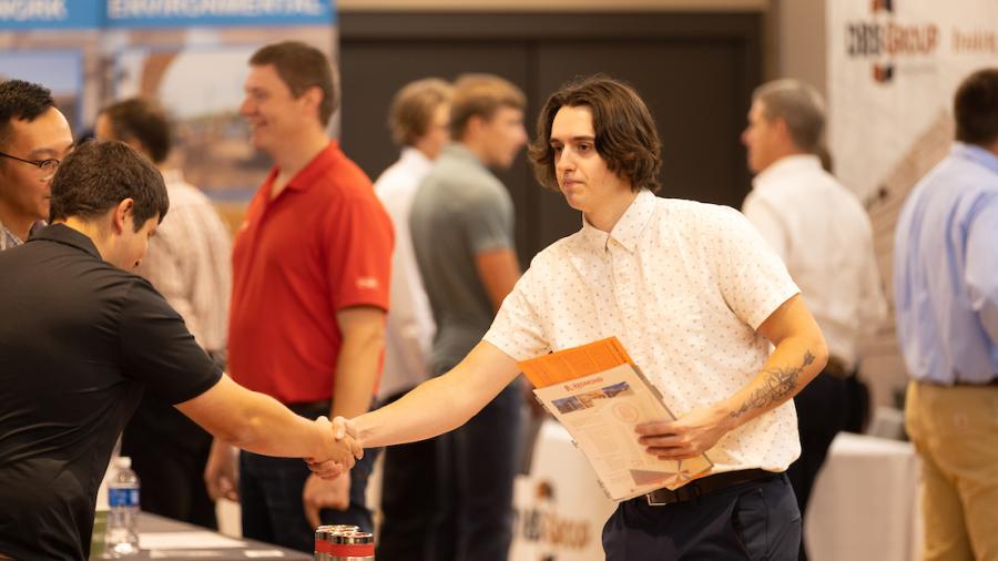 Students and employers at the Career Conference.