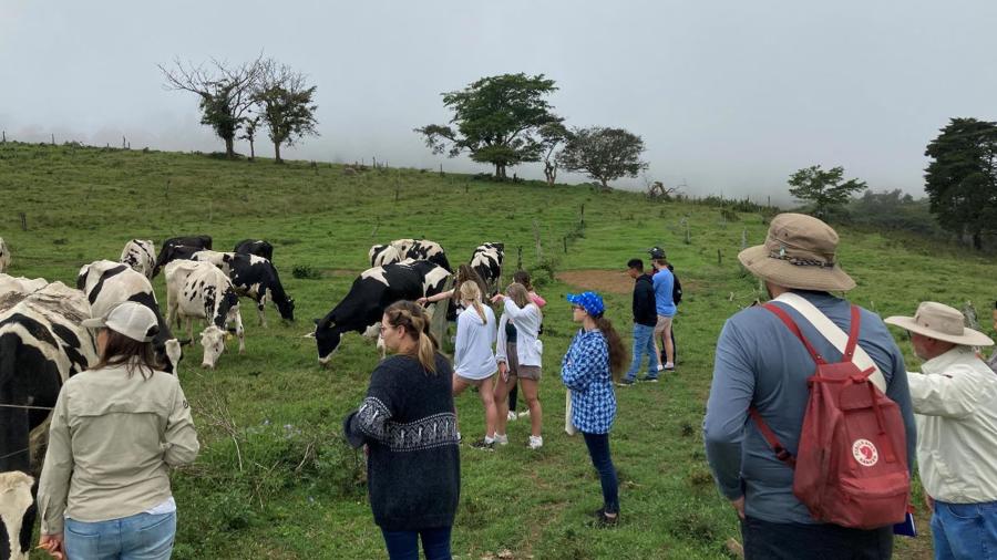 Touring a sustainable dairy farm owned by a Dos Pinos co-op member