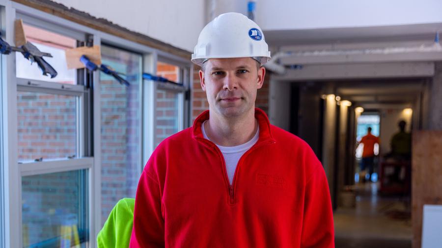 Ryan Wichmann, a 2010 UW-Stout construction graduate, is the South Hall project manager for general contractor Market & Johnson of Eau Claire.