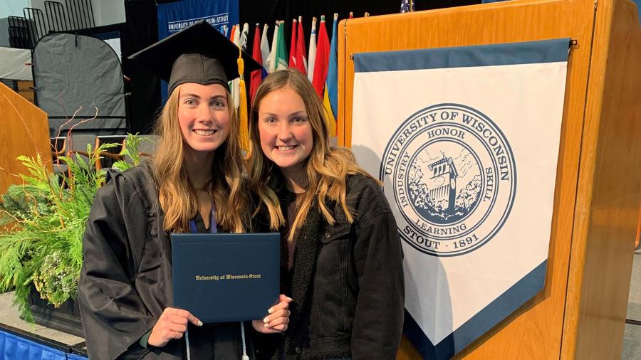 Mariah and Anna Kent at commencement