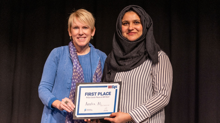 Areeba Ali and Chancellor Frank