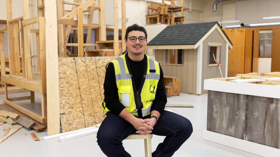 Jesus Ambriz, of Monee, Ill., earned a degree in construction from UW-Stout and was an all-conference football lineman.