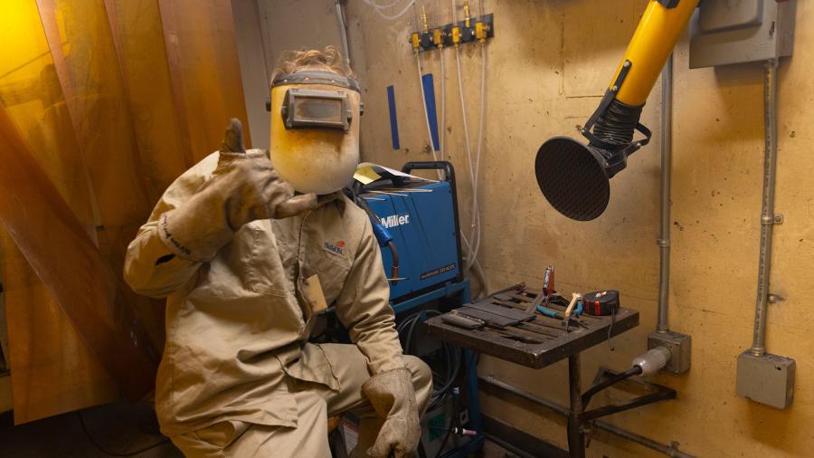 Skills USA students in the Welding event