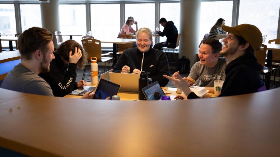 Students studying in the MSC