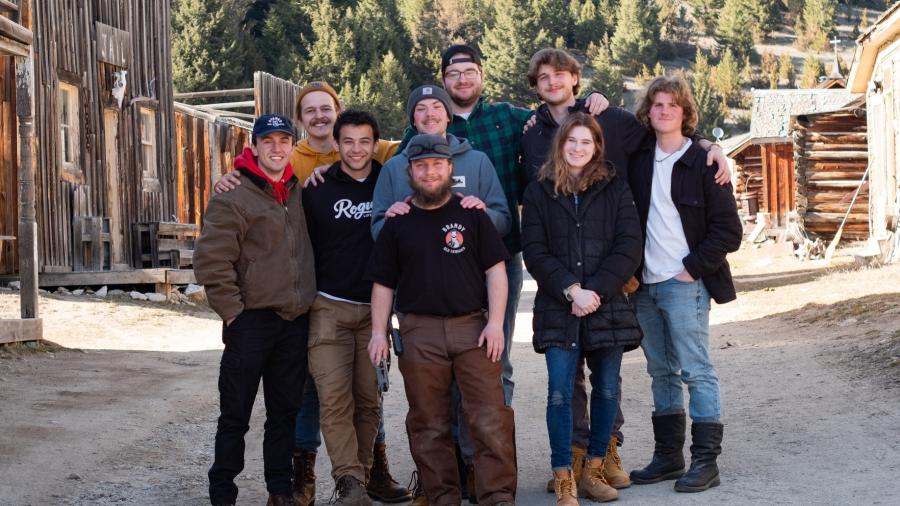 Crew of the student-made film Ghosts of Gold Creek, photos by Nicos Wiard and Marshall Jacklin