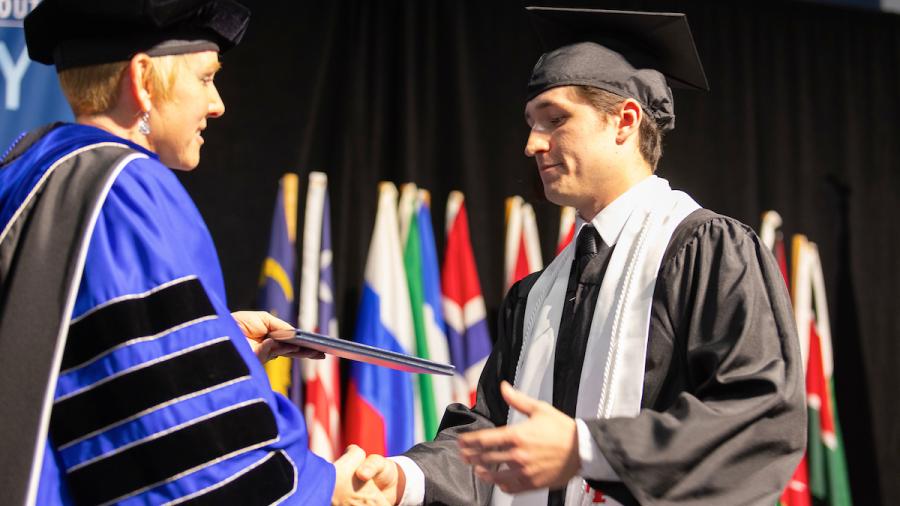 Inspiring grad Dawson Zibton