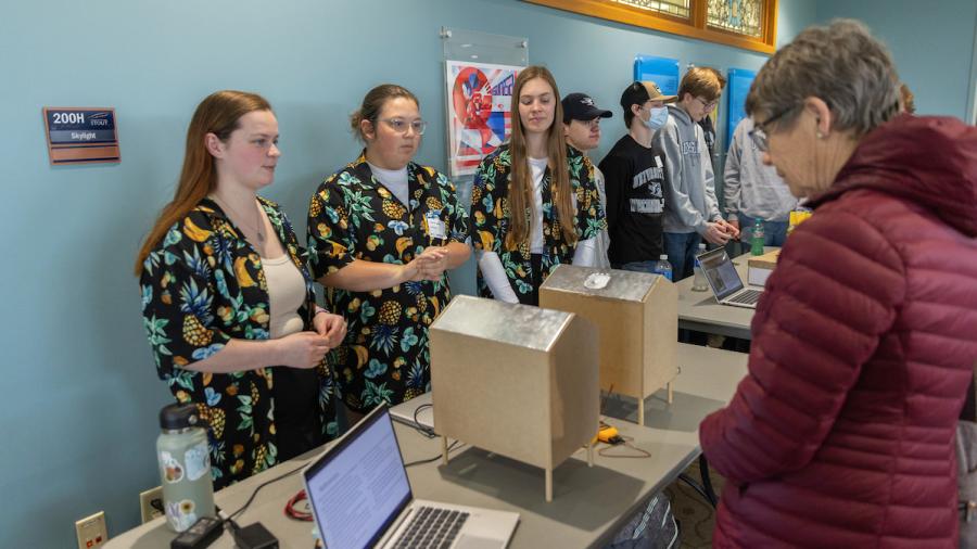 Engineers Without Borders projects shown at Research Day