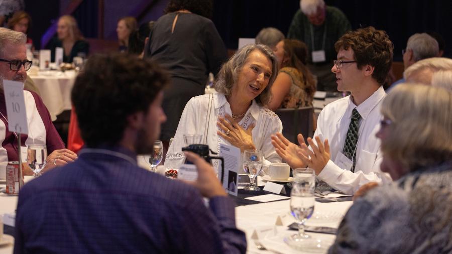 Scholarship donors and students gathered Sept. 19 at the annual Foundation Scholarship Reception at the Memorial Student Center.