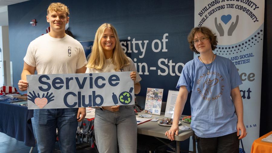 Students gather at an involvement fair