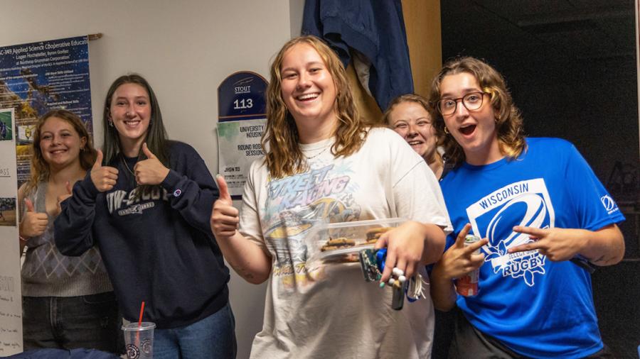 Students gather at an involvement fair