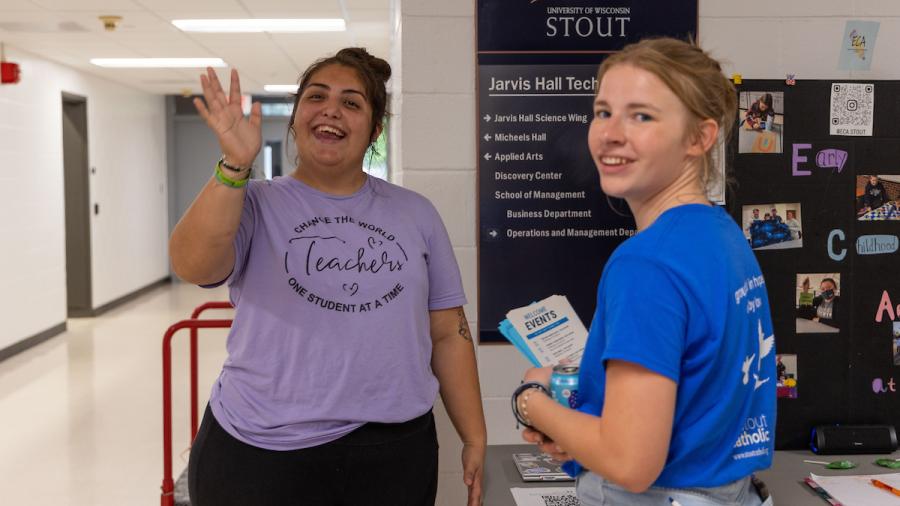 Students gather at an involvement fair