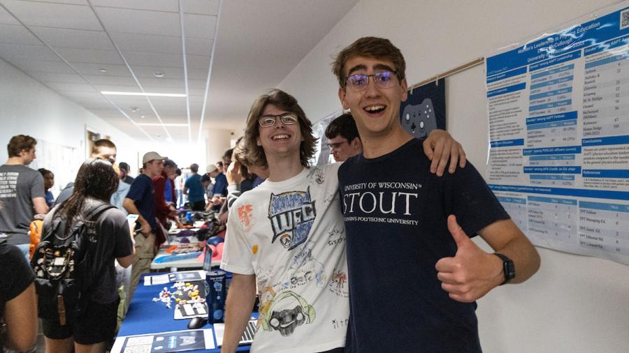 Students gather at an involvement fair