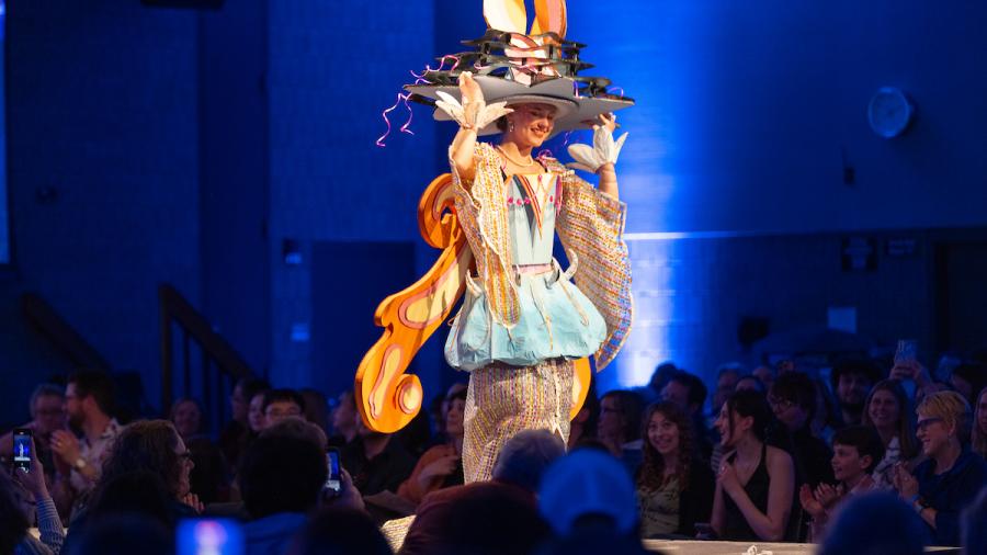 Tiered Fragments of Wonder sculptural fashion design