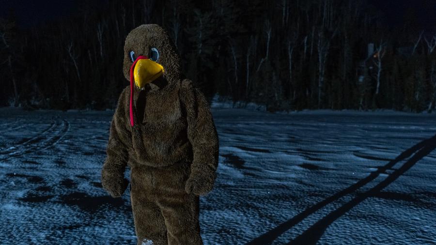 You Must Destroy still frame of Twigs the Turkey mascot costume