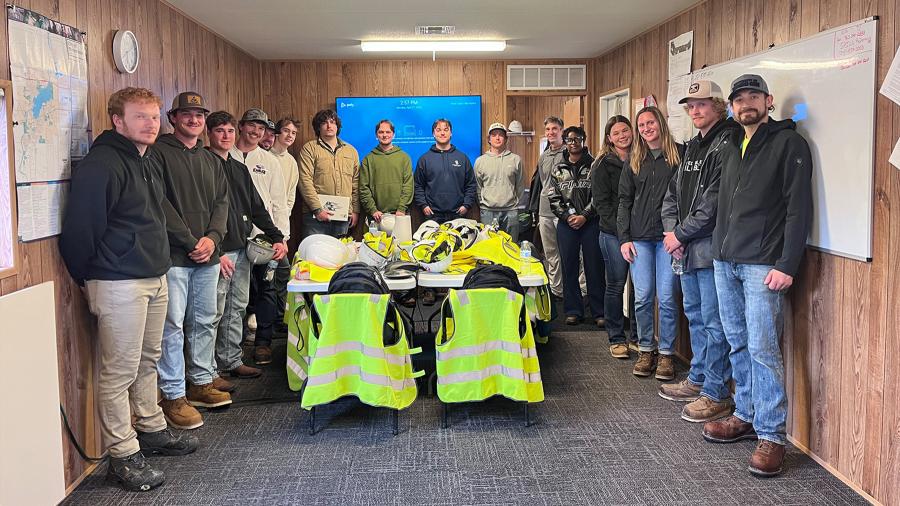 Construction management students at Xcel Energy's Cedar Halls Hydro Dam