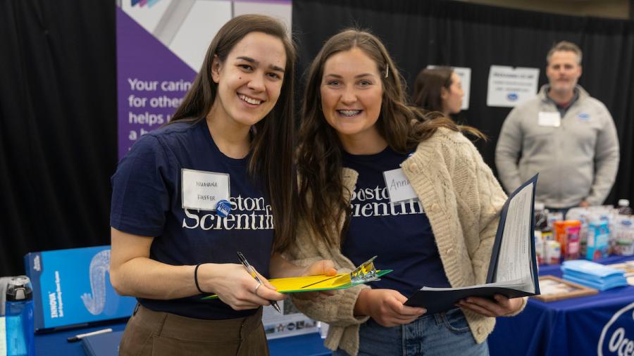 Students meet with recruiters at the biannual Career Conference