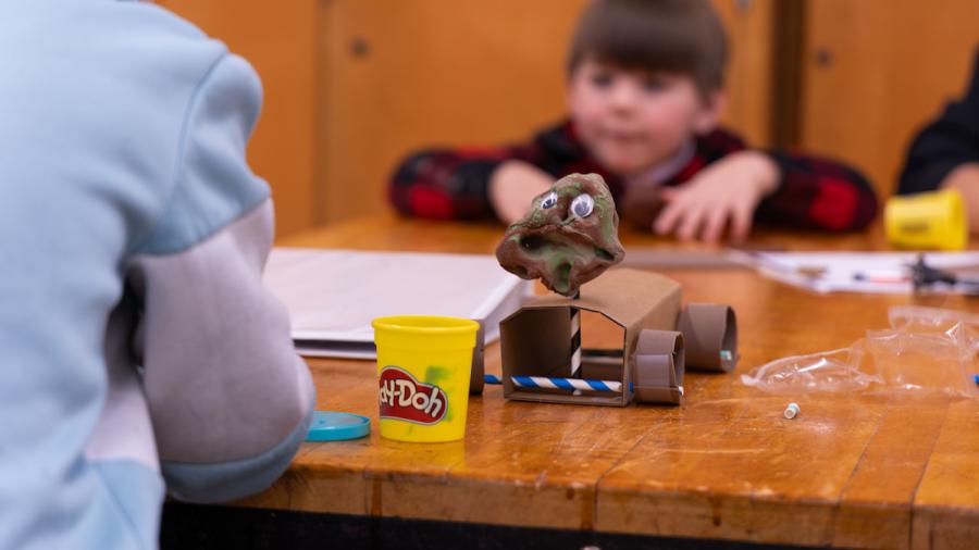 Engineering students design manufacturable toys with kindergartners
