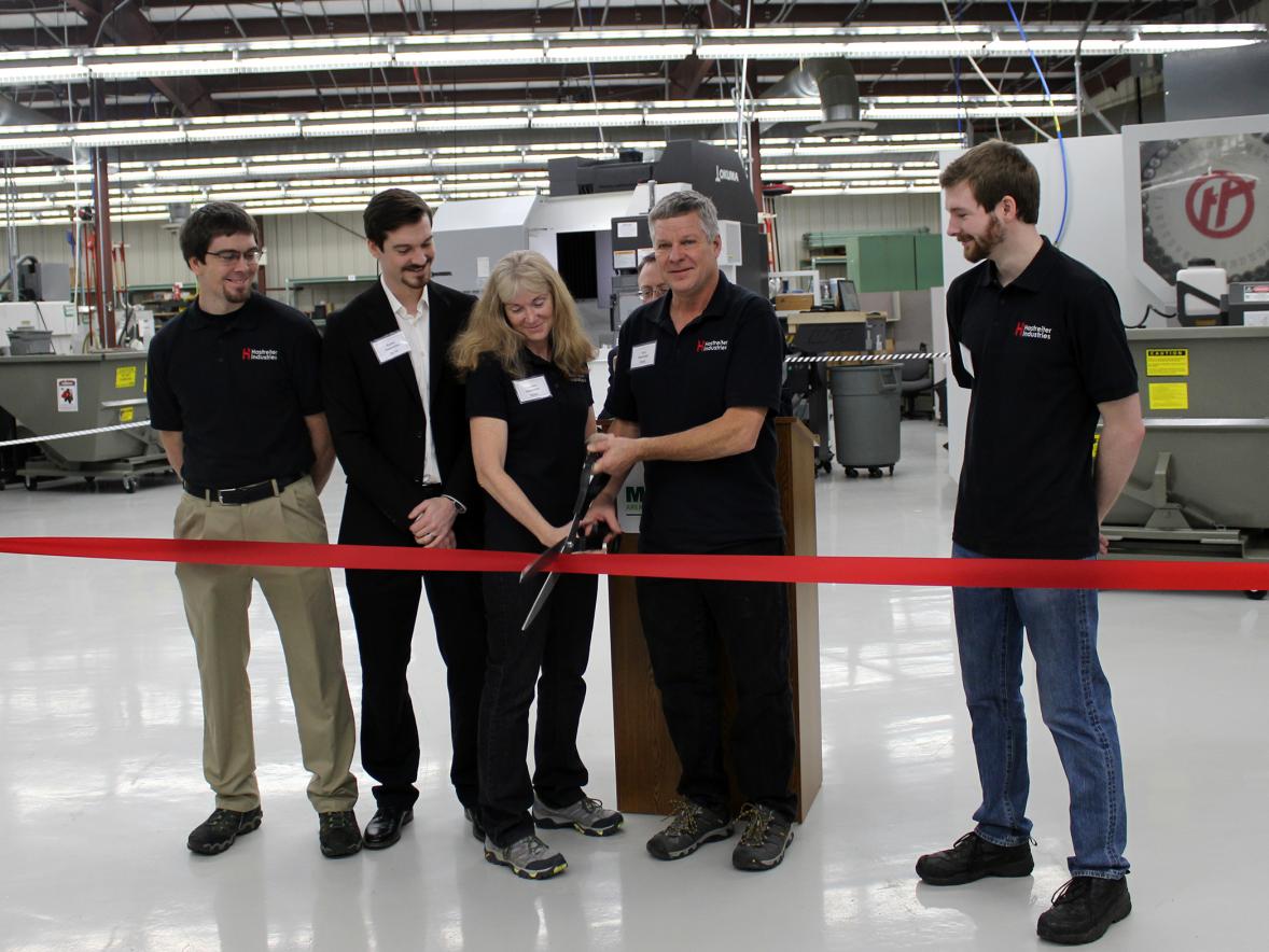 Keegan Hastreiter, left, joins his family during the grand reopening of Hastreiter Industries at a new, expanded facility in October 2019 in Marshfield. Second from left and right are his brothers, Kylan and Kody, along with their parents, Sondra and Ken.Keegan Hastreiter, left, joins his family during the grand reopening of Hastreiter Industries at a new, expanded facility in October 2019 in Marshfield. Second from left and right are his brothers, Kylan and Kody, along with their parents, Sondra and Ken.