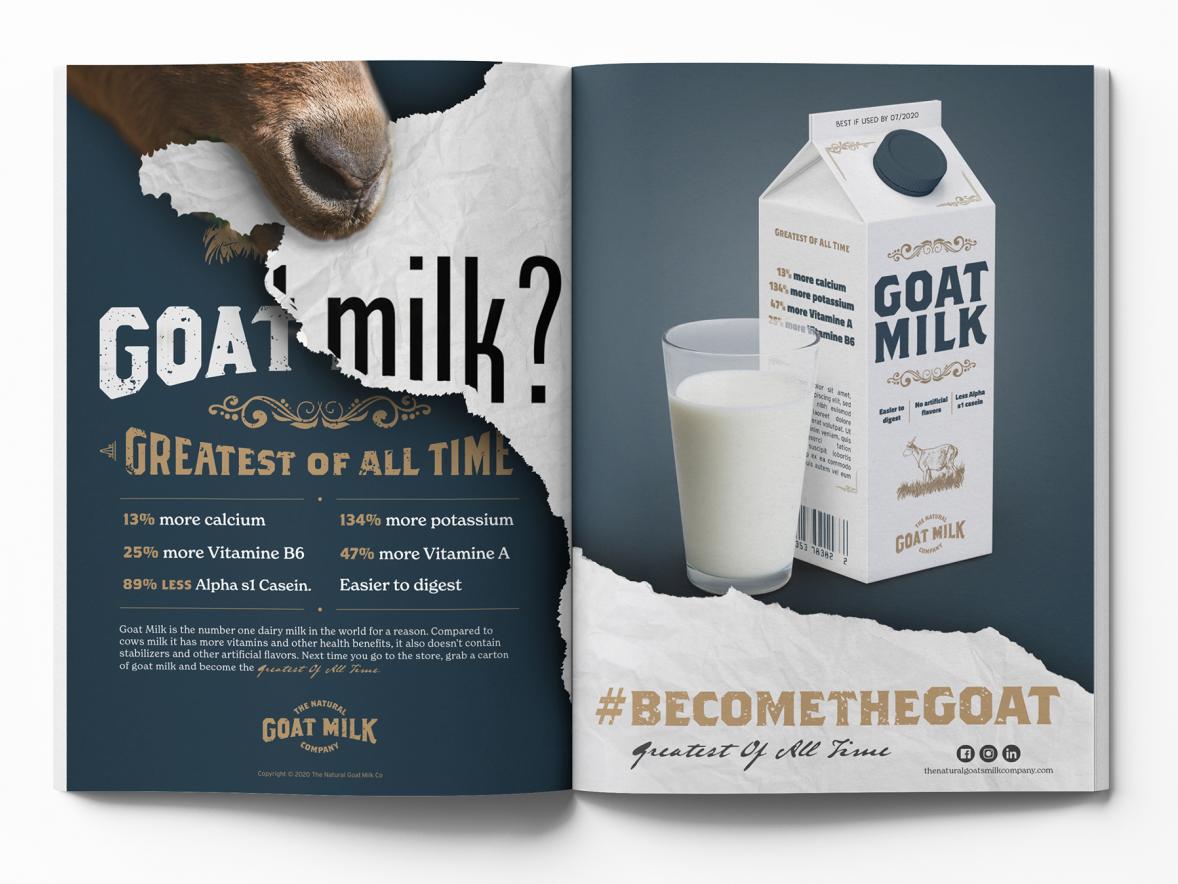 Daniel Nesja’s GOAT Milk? advertising campaign took a silver in the American Advertising Awards.