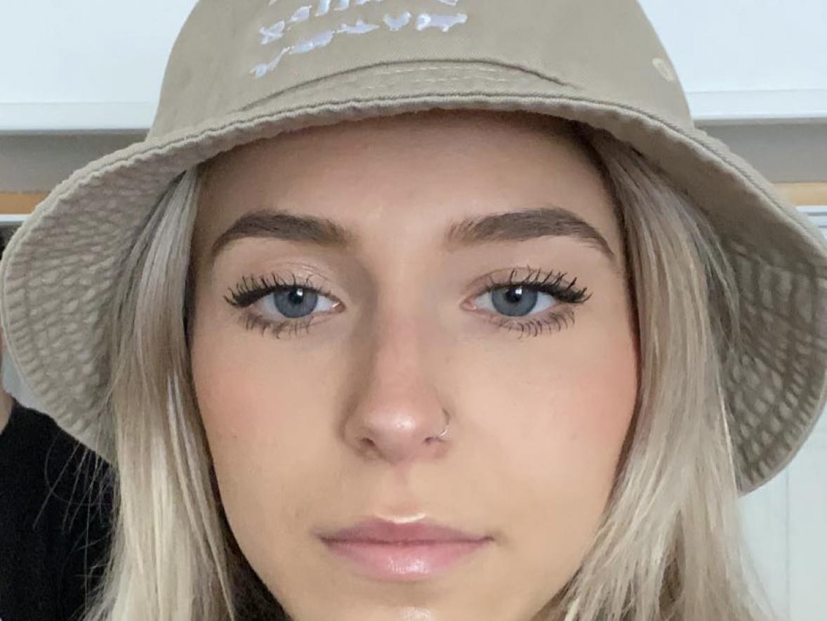 Emily Zugay in her Tik Tok persona