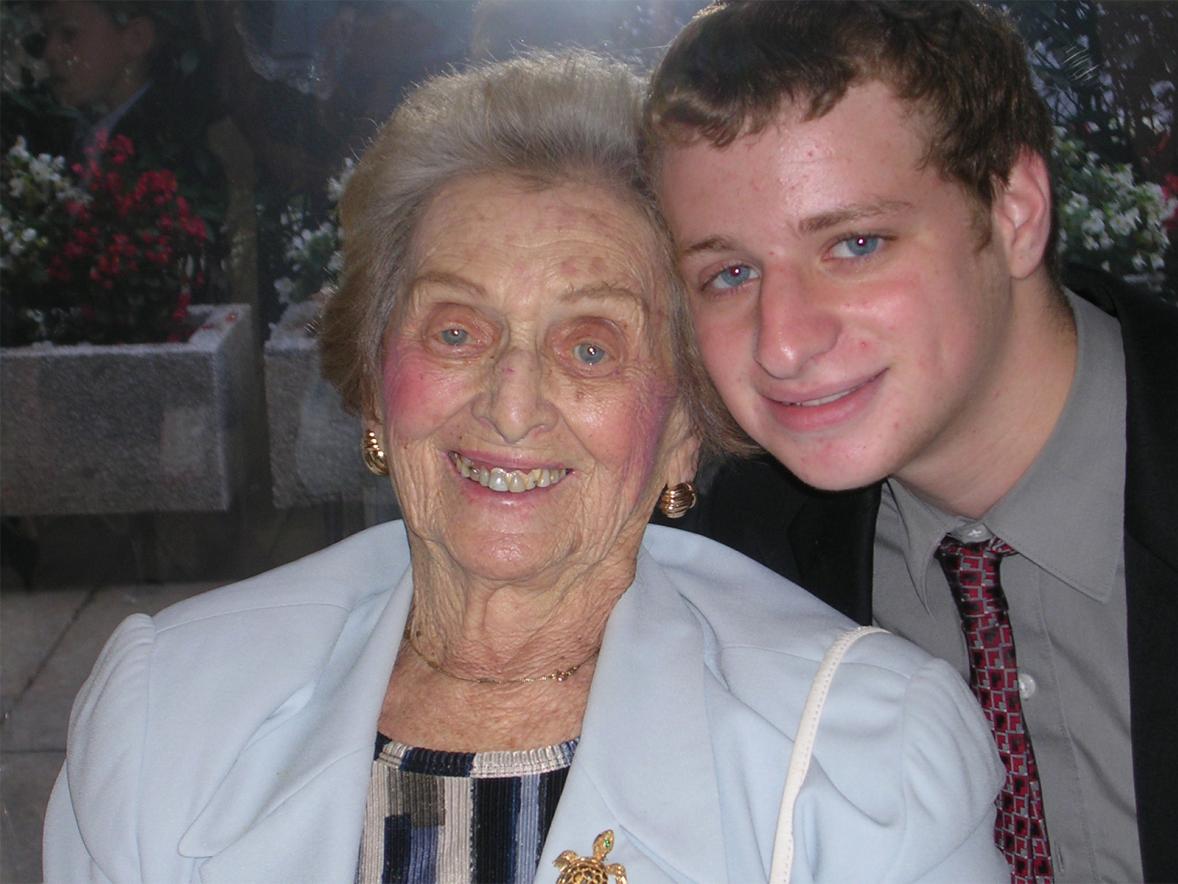 Jacob Hellman and his grandmother Betty in 2005.