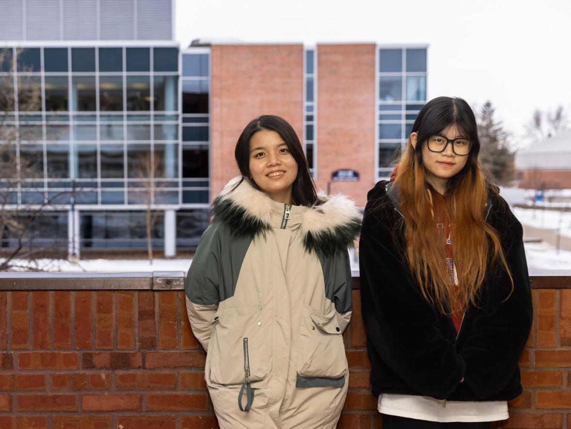Jingyi Xu and Xinyue Wu, international students in the food science and technology program.