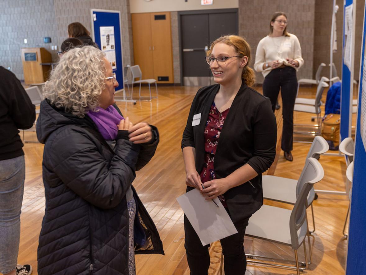FST graduating senior Gwendolyn Olson at the STEMM Student Expo