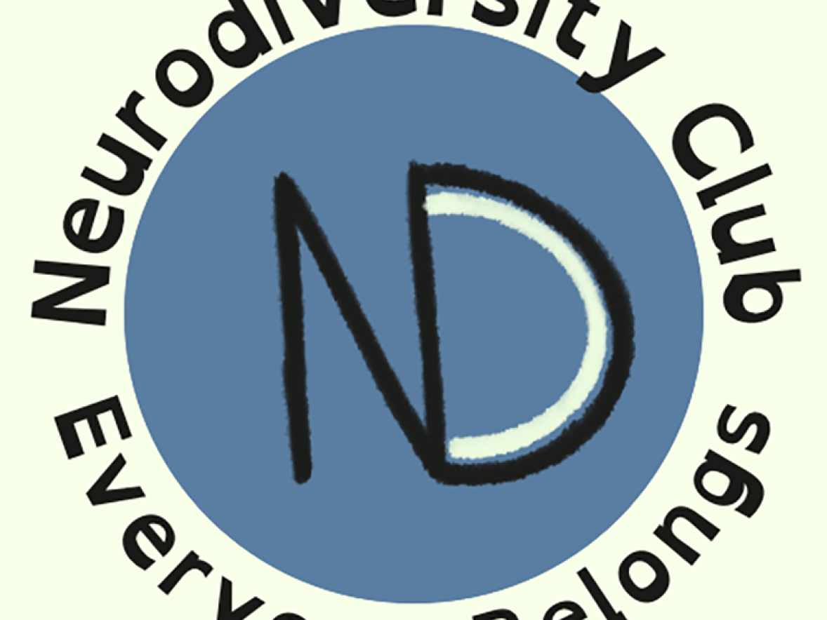 The Neurodiversity Club logo at UW-Stout uses the dyslexie font, which was designed for those with dyslexia.