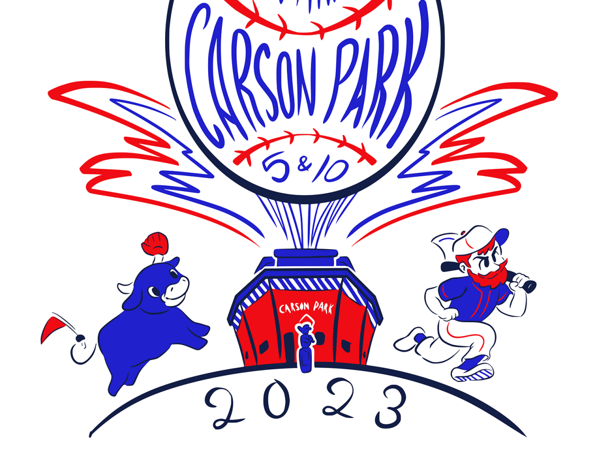 Paul Bunyan, Babe the Blue Ox and Carson Park baseball stadium are featured on Isabel Smith’s winning T-shirt design for the Carson 5 and 10.