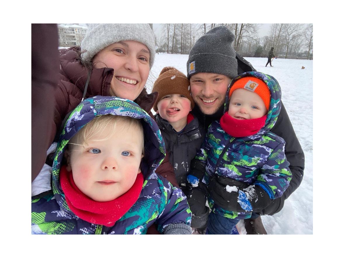 UW-Stout alums Kirby and Tyler Hanson and their sons