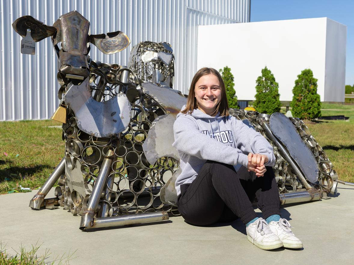 Renae van de Hagen, a senior in industrial and product design, was one of five students who worked on the project.
