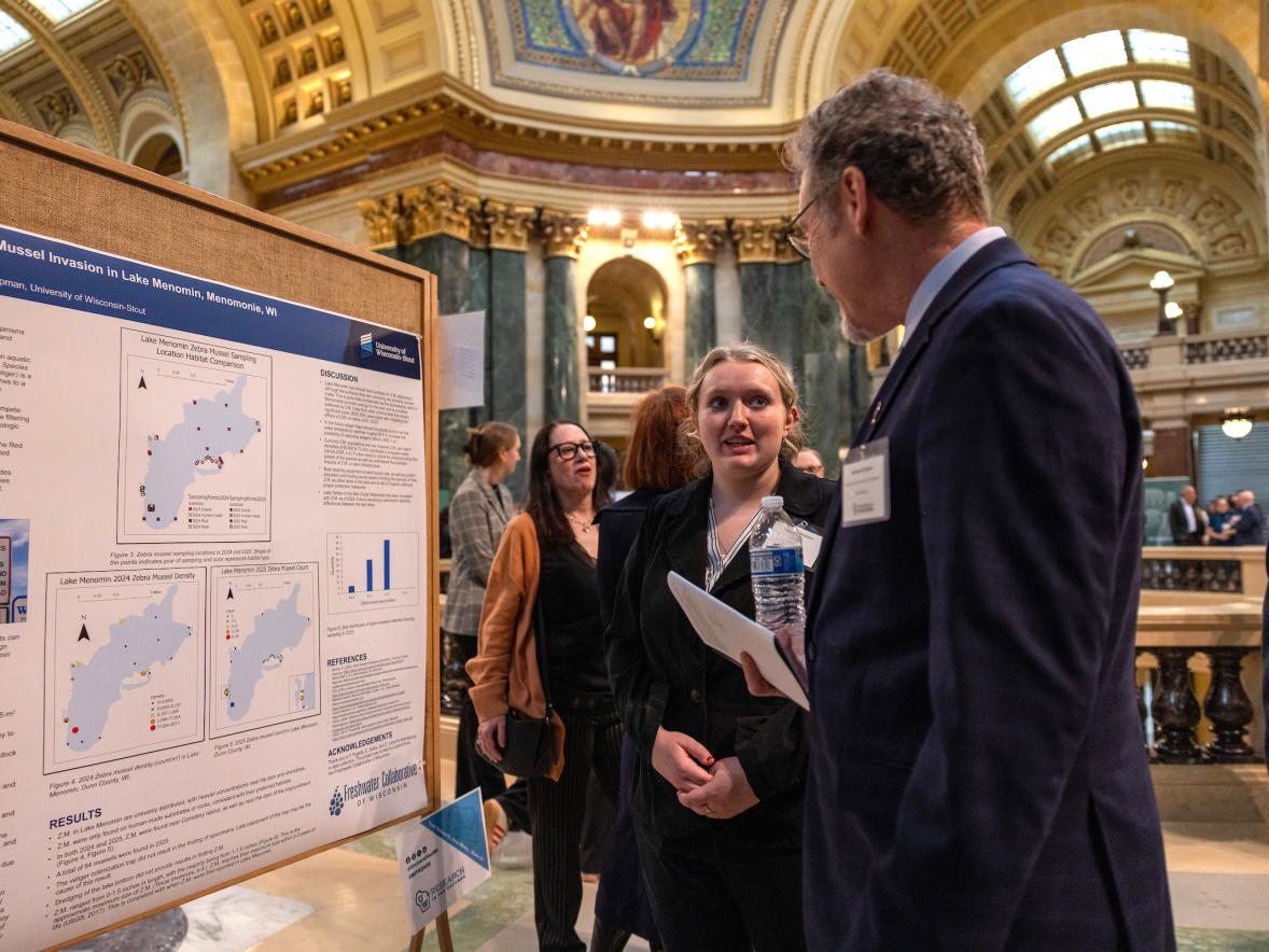 Solutions for space debris and cybersecurity threats among UW-Stout students’ research topics at state Capitol Featured Image