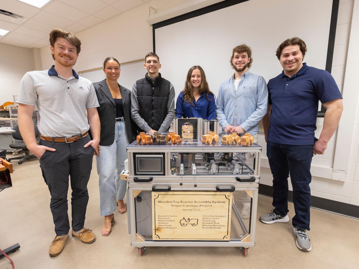 Engineering seniors design portable toy tractor manufacturing machine to engage kids in making process Featured Image