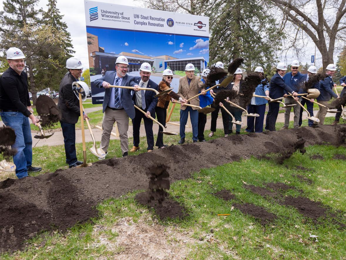 UW-Stout breaks ground on transformative $32 million project to enhance athletics, fitness facilities Featured Image