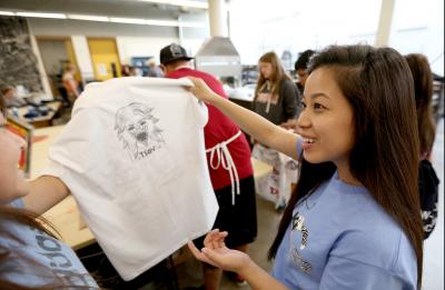 Bo Vang, a student in Human Development and Family Studies, does work as a counselor during UW-Stout's summer PreCollege Program Wednesday, July 16, 2014, as part of her internship with the university's Multicultural Student Services department.