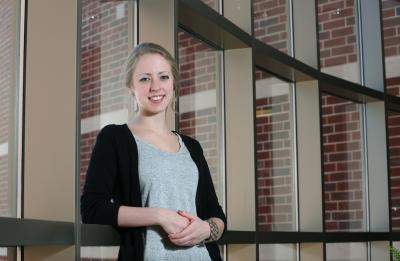 HDFS student Isabel (Lexen) Walters is photographed Wednesday, February 11, 2015 for use with her testimonial on the department's website