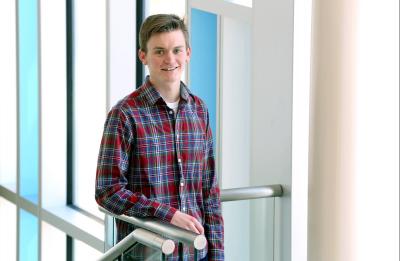 HDFS student David Linsmeyer is photographed Thursday, February 19, 2015 for use with his testimonial on the department's website.