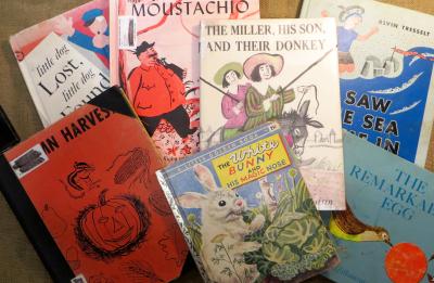 Vintage picture books donated by Dr. Menefee