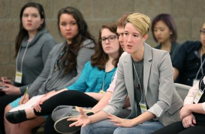 UW-Stout students in discussion.