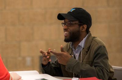 UW-Stout students in discussion.
