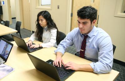 UW-Stout students in their Strategic Management course.