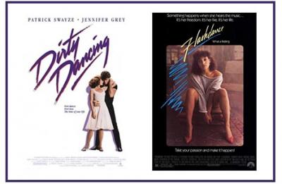 Dirty Dancing and Flashdance movie jackets