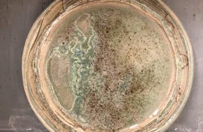 Carter Pasma's cream and sage glazed platter.