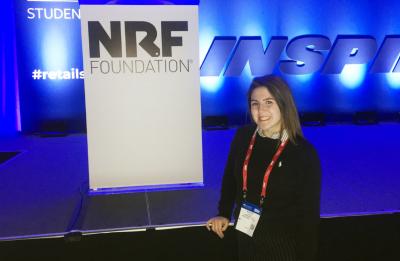 Alexis Gonion, retail merchandising junior, at the National Retail Federation’s Student Program.