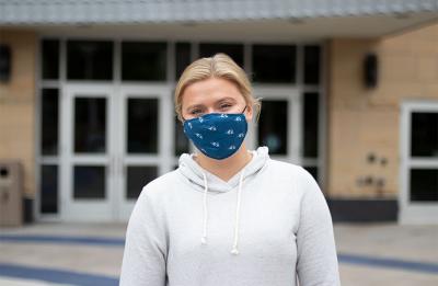 PCEM senior Emily Peterson, outside the Memorial Student Center.
