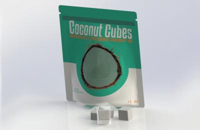 Coconut Cubes, award-winning packaging product designed by UW-Stout graduates.