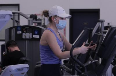 Working out in a mask